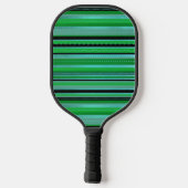 Raquette De Pickleball Green Blue Stripes Design Pickleball Paddle (Verso)