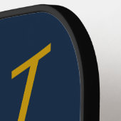 Raquette De Pickleball Green Gold Blue College Monogram Pickleball Paddle (Détail gauche)