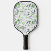 Raquette De Pickleball Green Golf Icons Motif (Recto)