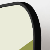 Raquette De Pickleball Green Retro Cinq Across avec nom (Détail gauche)