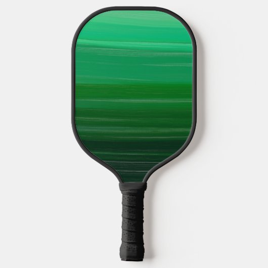Raquette De Pickleball Green Stried Ajouter un nom Monogram Team (Verso)