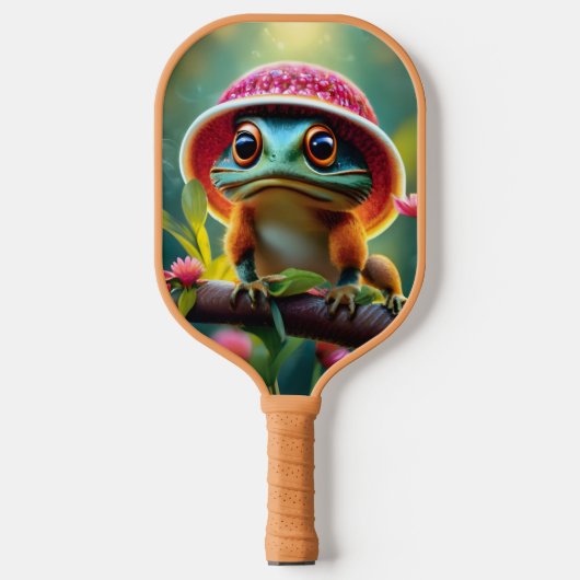 Raquette De Pickleball grenouille dans un chapeau et souris dans un chape (Recto)