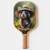 Raquette De Pickleball grenouille dans un chapeau et souris dans un chape (Verso)