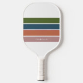 Raquette De Pickleball Grille de nom minimal moderne personnalisée (Verso)