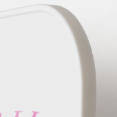 Raquette De Pickleball Grille rose et blanche | Pickleball Queen (Détail gauche)