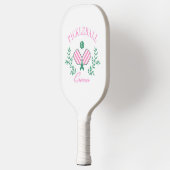Raquette De Pickleball Grille rose et blanche | Pickleball Queen (Gauche)
