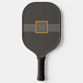 Raquette De Pickleball Gris avec des rayures orange (Verso)