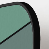 Raquette De Pickleball Gris Et Vert D'Hiver Sur Papier Aquarelle (Détail gauche)