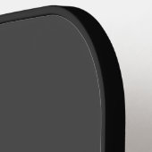 Raquette De Pickleball Gris Noir foncé Simple Monogramme moderne (Détail gauche)