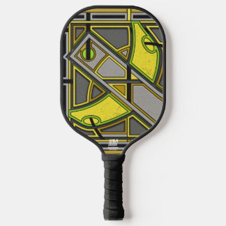 Raquette De Pickleball Gros Cavandish – Art Déco Industriel Géométrique