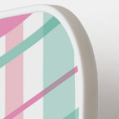 Raquette De Pickleball Gros plaid rose et vert Preppy (Détail gauche)