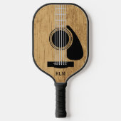 Raquette De Pickleball Guitare acoustique en bois vieilli (Recto)