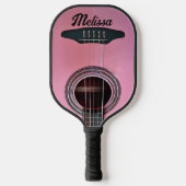 Raquette De Pickleball Guitare Acoustique rose Nom de l'instrument (Recto)
