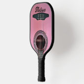 Raquette De Pickleball Guitare Acoustique rose Nom de l'instrument (Gauche)