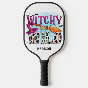 Raquette De Pickleball Halloween Witchy Et Wild Witch Nom De La Chambre