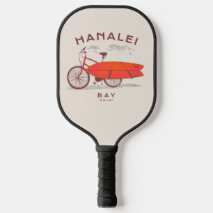 Raquette De Pickleball Hanalei Bay Kauai Plage Vintage Surf