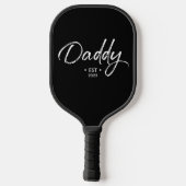 Raquette De Pickleball Handlettering Script papa Etabli année (Verso)