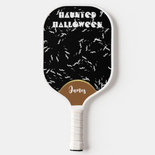 Raquette De Pickleball Hantée Halloween Éffrayant chauves-souris noires g