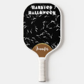 Raquette De Pickleball Hantée Halloween Éffrayant chauves-souris noires g (Recto)