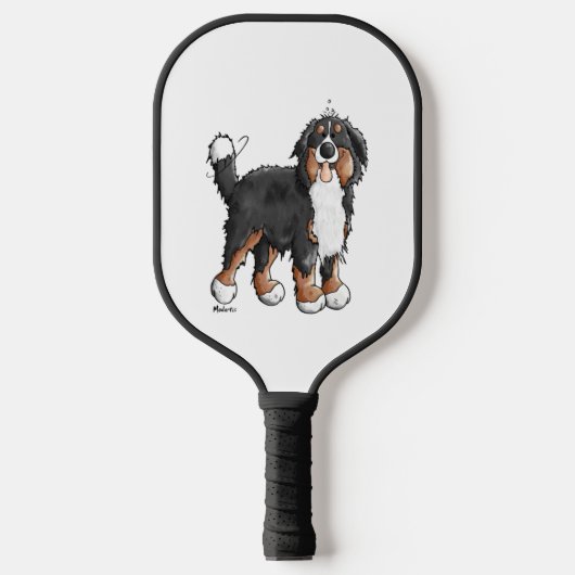 Raquette De Pickleball Happy Bernese Mountain Dog - Comic - Chiens - Cart (Recto)