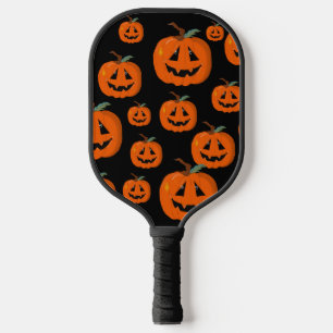 Raquette De Pickleball Happy Halloween Jack-o'-lantern Illustration Art