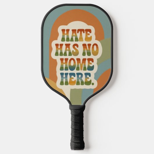 Raquette De Pickleball Hate Has No Home Here Retro Rainbow (Recto)