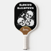 Raquette De Pickleball Haunween Éffrayant gothique crâne araignée Web (Verso)