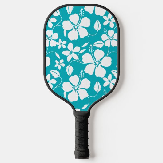 RAQUETTE DE PICKLEBALL HAWAIIAN HULA (HIBISCUS) TURQUOISE (Recto)