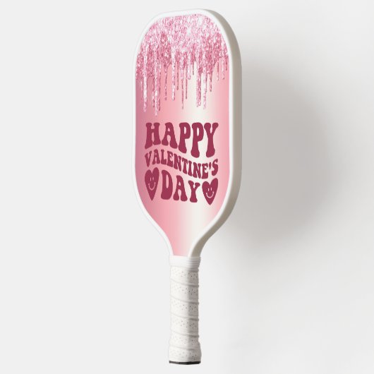 RAQUETTE DE PICKLEBALL HEUREUSE SAINTE-VALENTIN PINK PARTIES SCINTILLANT  (Gauche)