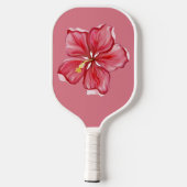 Raquette De Pickleball Hibiscus & dentelle RED (Verso)