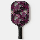 Raquette De Pickleball Hibiscus floral de Bourgogne tropicale (Recto)