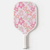 Raquette De Pickleball Hibiscus Rose, Fleurs Roses, Motif De Fleurs (Recto)