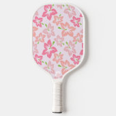 Raquette De Pickleball Hibiscus Rose, Fleurs Roses, Motif De Fleurs (Verso)
