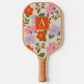 Raquette De Pickleball Hibiscus rouge rose pourpre Tropical Floral (Recto)