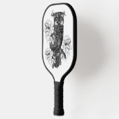 Raquette De Pickleball Hibou gris Orchidées blanches (Gauche)