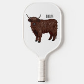 Raquette De Pickleball Highland cow (Verso)