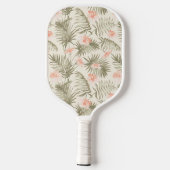 Raquette De Pickleball Hisbiscus Tropical Palm Tree Motif (Verso)