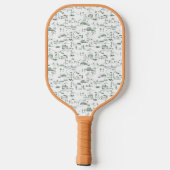 Raquette De Pickleball Hollywood Toile de Jouy Pink Green (Verso)
