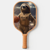 Raquette De Pickleball Hoops and Hangs : Le Slam Dunking Sloth, (Verso)