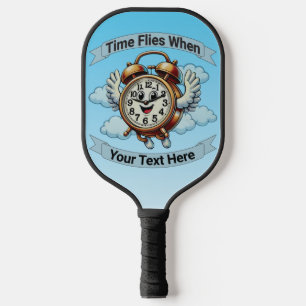 Raquette De Pickleball Horloge volante "Le temps passe quand" personnalis