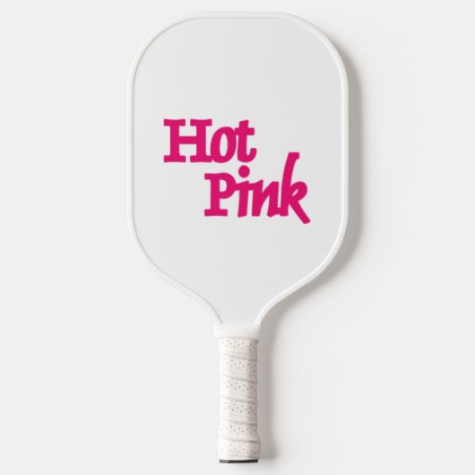 Raquette De Pickleball Hot Pink nom blanc pagaie à pickleball (Recto)