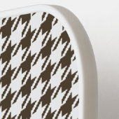 Raquette De Pickleball Houndstooth de Brown Combination par Shirley Taylo (Détail gauche)