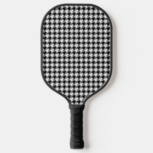 Raquette De Pickleball Houndstooth noir et blanc par Shirley Taylor