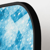 Raquette De Pickleball Howling Wolf Hiver neige bleue fumée Abstraite (Détail gauche)