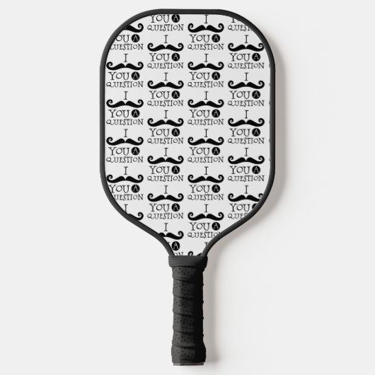 Raquette De Pickleball Humour de la moustache noire (Recto)