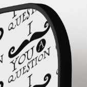 Raquette De Pickleball Humour de la moustache noire (Détail gauche)