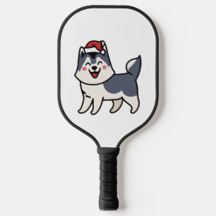 Raquette De Pickleball Husky Père Noël Amoureux des chiens Malamute