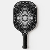Raquette De Pickleball Hypnotic Abstract Black And White Modern Art (Verso)