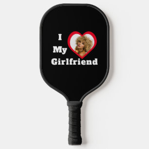 Raquette De Pickleball I Love My Girlfriend Base Photo personnalisée