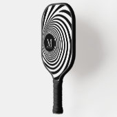 Raquette De Pickleball Illusion d'optique Vortex Monogramme Noir & Blanc (Gauche)